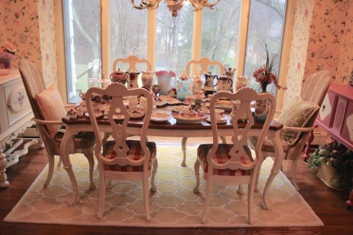 Country French Dining Room Table and Chairs