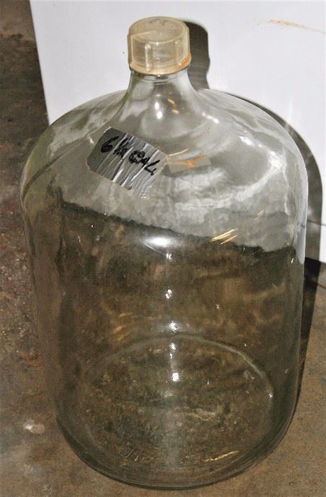 Glass Jugs & Bottles: 6 ½ Gal., 4 Gal., More