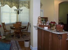 A view of the kitchen/breakfast area