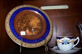 Beautiful plate with gold highlights