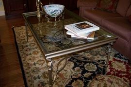 Nice brass and glass coffee table