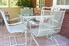 Iron patio set
