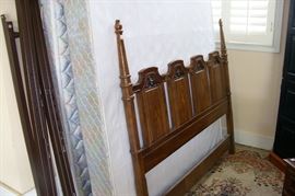 Bed with mattress, springs and rails