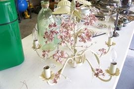 1950's Italian metal chandelier