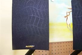 Two of the speakers in the surround sound system