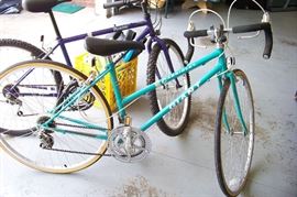 Cabriolet Giant Bicycle and a Traverse Diamond Back bike