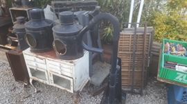 very interesting lamps and medical cabinet