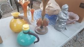 Cambridge moonlight blue, antique santa candy mold