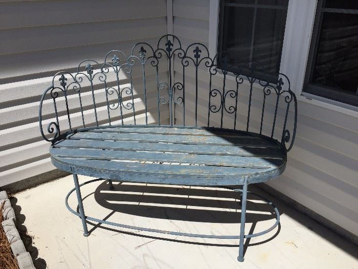 Cute bench for your porch , all metal bench 