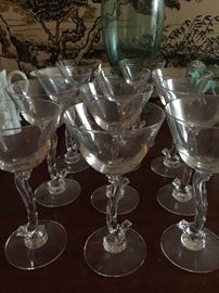 Heisey original Rooster cocktail glasses set of 9!