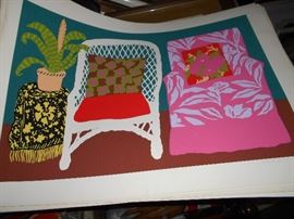 Hunt Slonem Silkscreen -Spend a $1000 get one free so long as they last.  Otherwise $100 each.  We STILL have about A COUPLE 