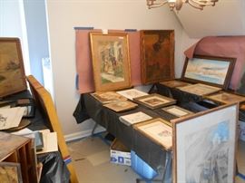 THE FINE ART ROOM, TONS OF PAINTINGS STILL AVAILABLE THAT ARE NOT SHOWN. 