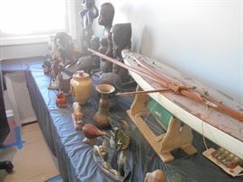 POND BOAT AND AFRICAN ART AND GLASS 