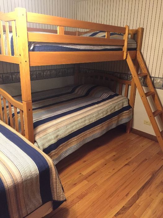 So great!  Set of bunk beds with two full-sized mattresses.  Very solid construction.