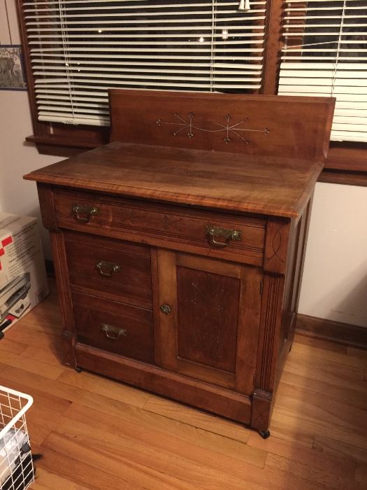matching antique Eastlake cabinet.