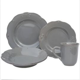 Melange 16 Piece Antique Edge Stoneware