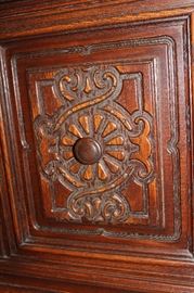 Detail on court cupboard