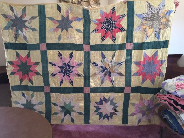 #64 Star twin quilt $35