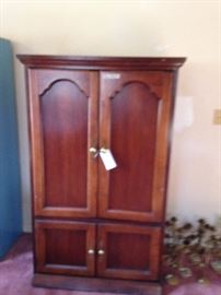 #18 TV armoire wood cabinet 34x21x57 $75 