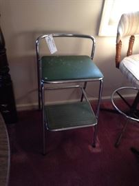 #43 green folding stool $20 