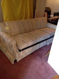 #91 cream hid a bed sofa 78 long $75 