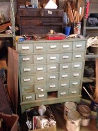 #112 green drawer cabinet $100 