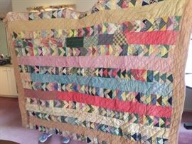 #69 flying geese twin quilt $45 