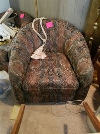 barrel back chair uphostered