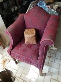 velvet chair for living room or bedroom