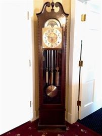 Antique Grandfather Clock has just recently been rebuilt by a local clock shop.  Works Great!!