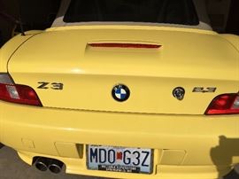 Gorgeous Yellow 2000 BMW Z-3 Convertible