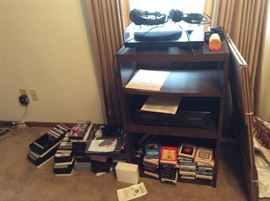 Turntable, 8 Track Tapes, Exercise tapes, headphones