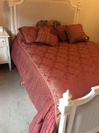 Queen size bed, like new, with matching dresser w/mirror and night stand