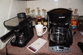 Krups espresso and Mr. Coffee coffee maker