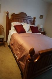 Queen Size bed w/matching night stand and dresser