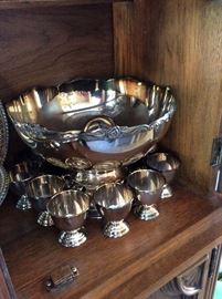 Brass punch bowl