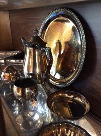 brass serving pieces