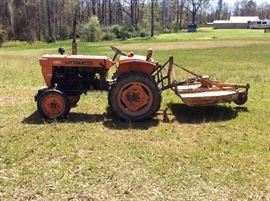 Kubota L-210 tractor with bush hog attachment - selling as one    THIS HAS SOLD!!