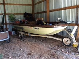 Trophy Bass boat with trailer