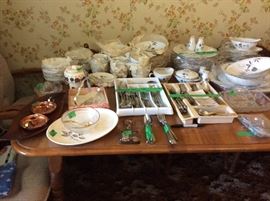 Full set of china - flatware & miscellaneous silverware
