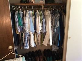 MBR - closet - lots of clothing - men's & women's and shoes