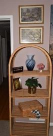 Arched Rattan Bookcase