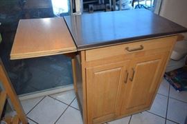 Kitchen cart Island wmetal top