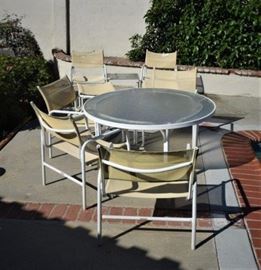 Lightweight Patio table 6 chairs and small table