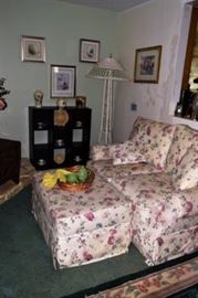 Loveseat and matching large Ottoman