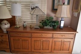 Oak Credenza