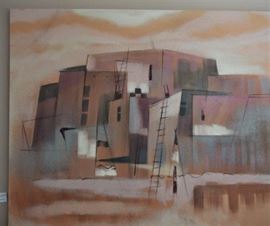 Original large Oil Painting by Lee Reynolds and others throughout the home,