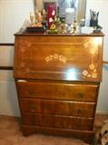 Stenciled vintage secretary