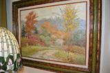 Vernon Kerr (1938-1989), listed California artist, original oil landscape, signed and titled