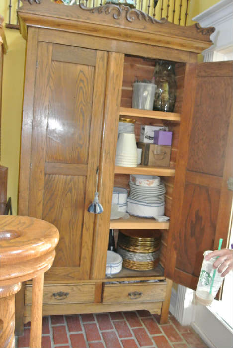 Oversized American Country Armoire - so functional with sturdy shelves!